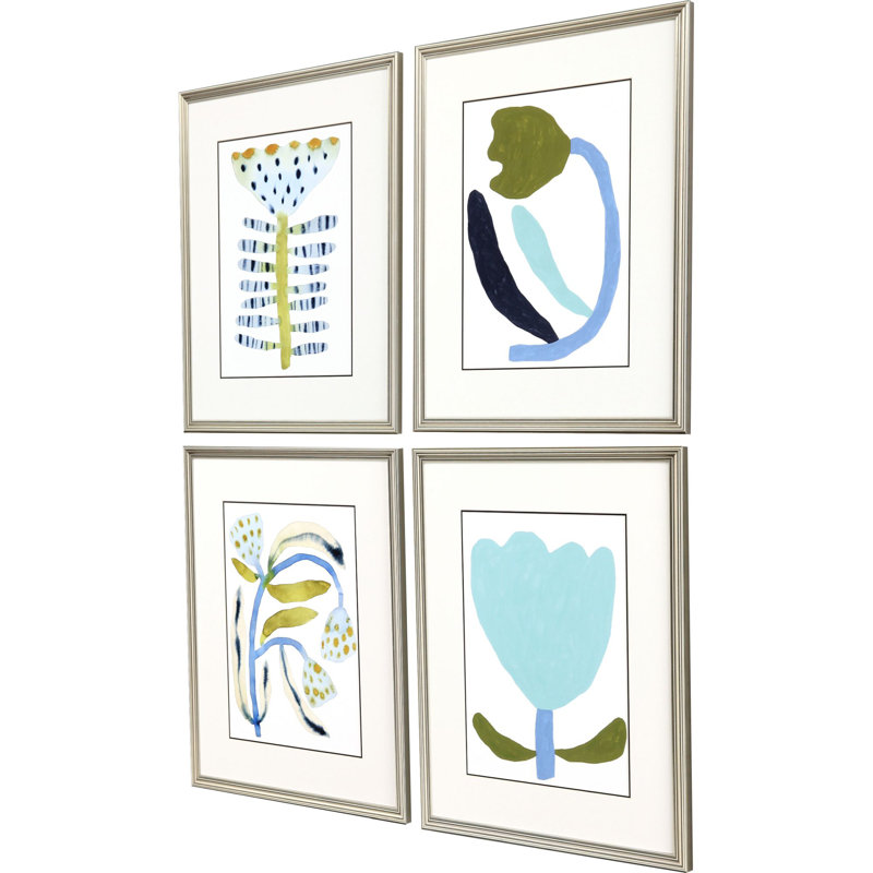 "Naive Garden S / 4" par Hegre - Ensemble de 4 pièces sur papier