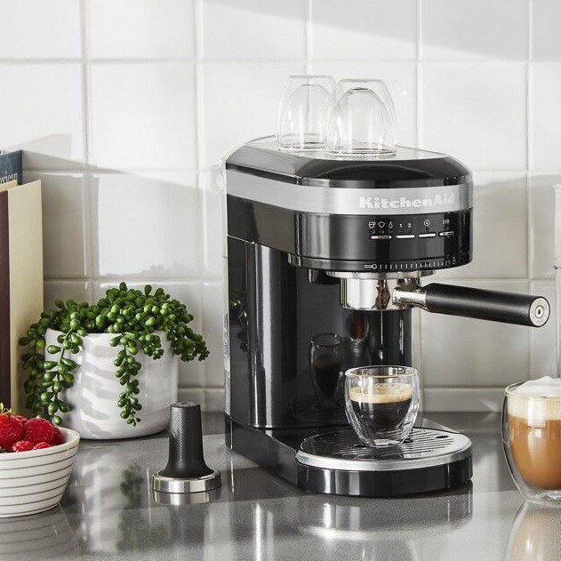 KitchenAid® Metal Semi-Automatic Espresso Machine, Onyx Black