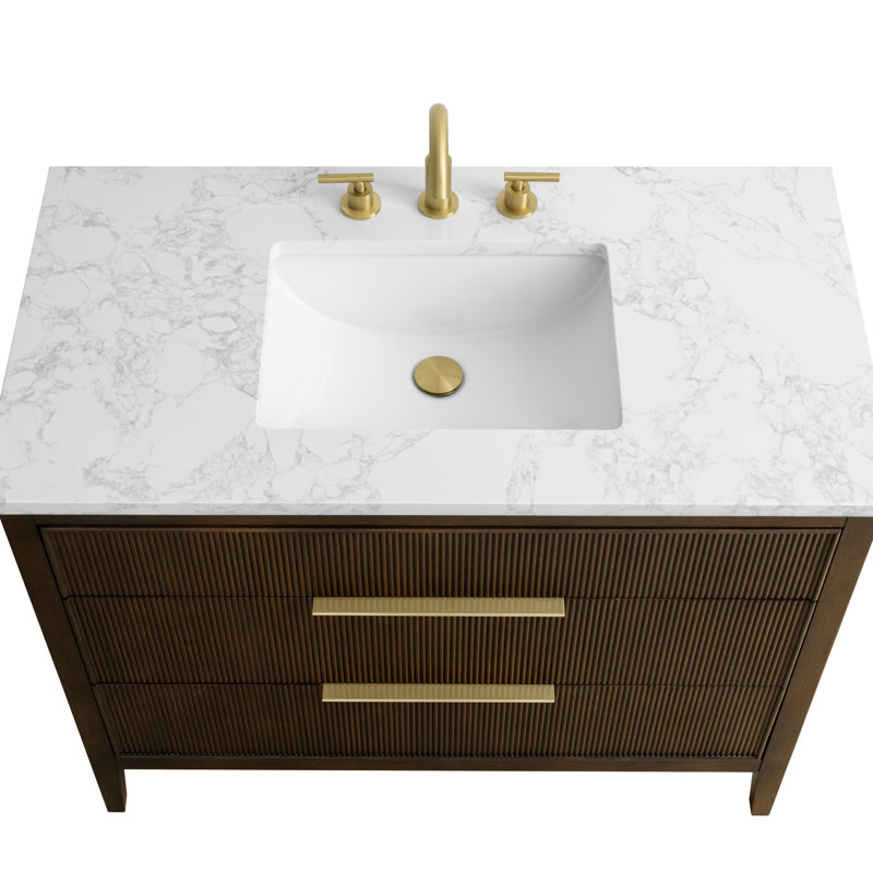 Emma 42" W Single Vanity, Chestnut Brown