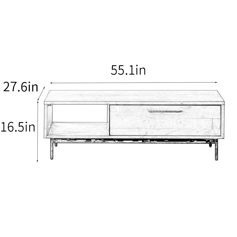 Patnode,  H 16,5 po x L 55,1 po x l 27,6 po