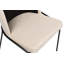 Ensemble de chaises modernes en velours, noir et crème | 21,3 po x 33,9 po x 21,7 po | Structure 100% métal, envers en contreplaqué, capacité de 400 lb | Élégant et durable pour le salon, la salle à manger et le bureau
