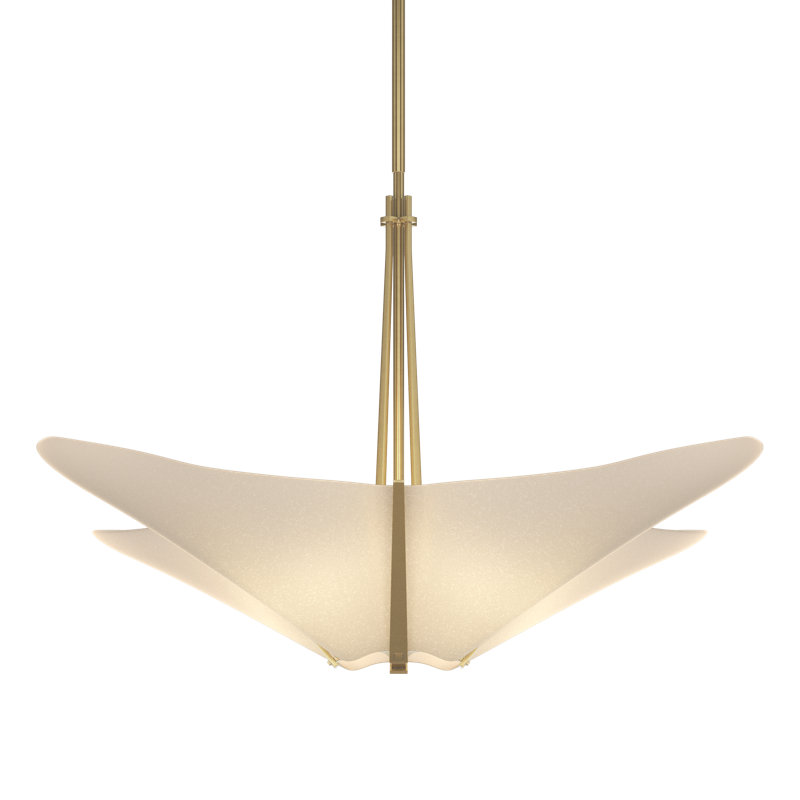 Kirigami 4 - Light Unique/Statement Geometric Pendant, Modern Brass