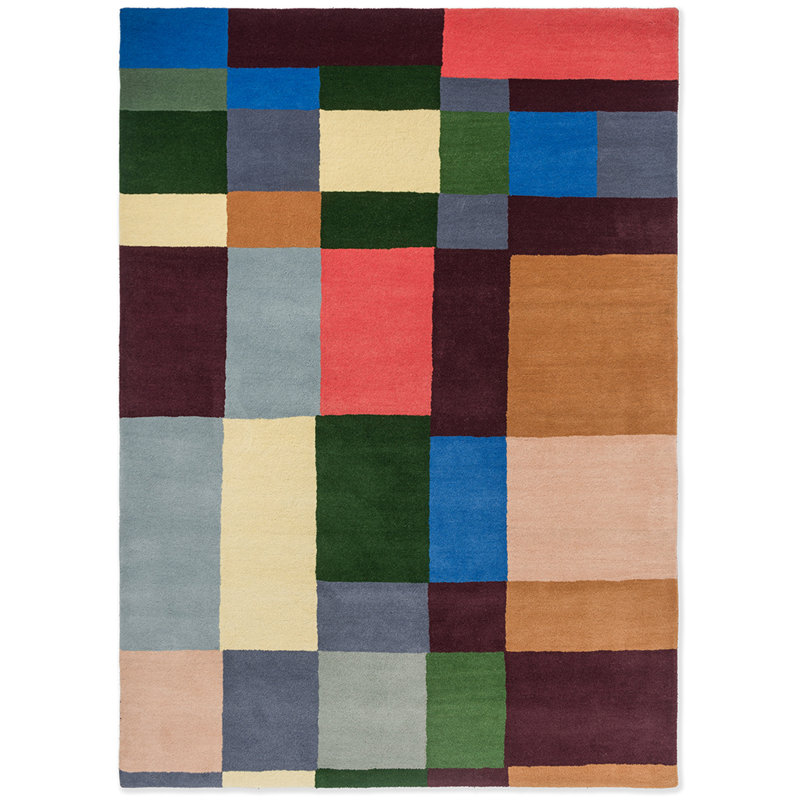 Wool Geometric Area Rug, Rectangle 5'3" x 7'6"