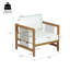 Chaises longues de patio modernes, fauteuil en bois d'acacia pour jardin