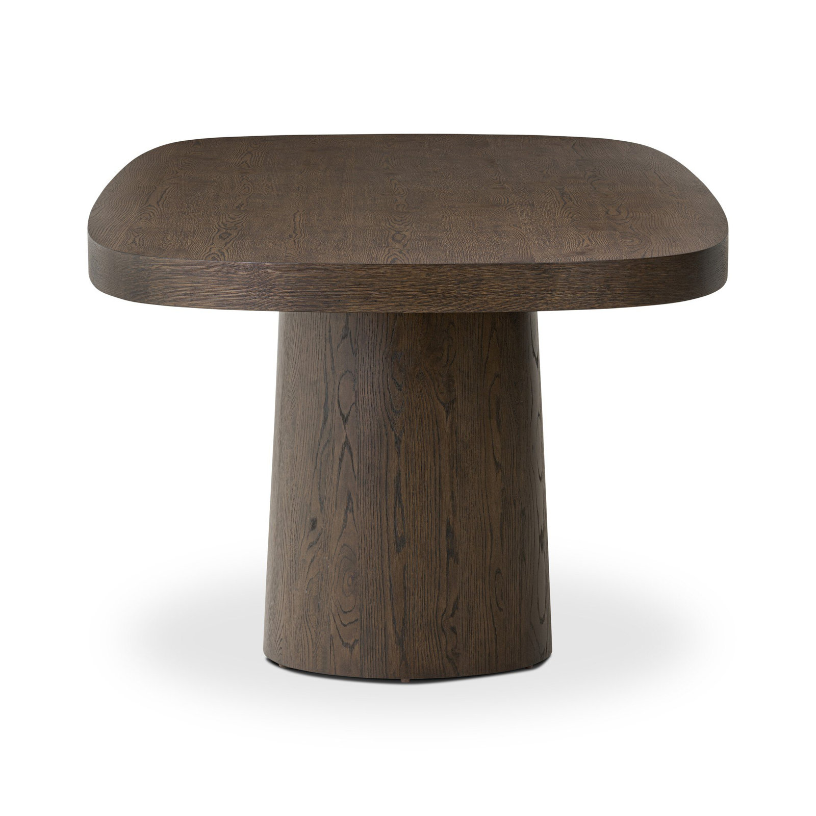 Yetter Dining Table-Rustic Brown Oak Veneer