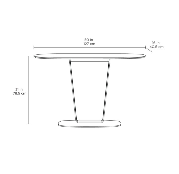 Cloud 9 50'' W Console Table, Alto Gray