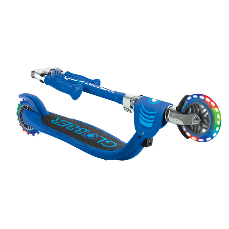 Globber Flow Foldable Junior 2 Wheel Scooter, Blue