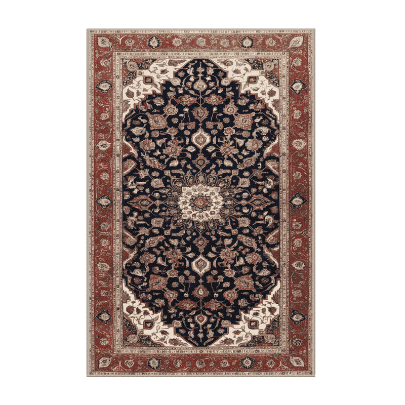 Machine Washable Persian Brown Area Rug, Rectangle 2' x 3'