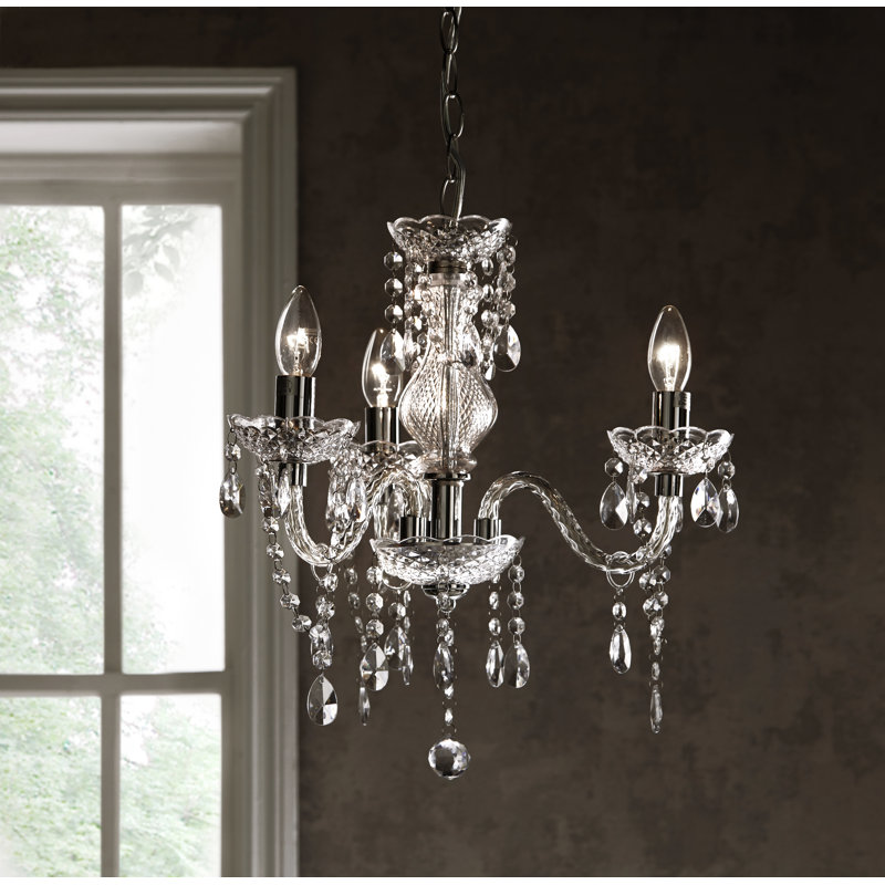 Icarus 3 - Light Candle Style Chandelier, Clear