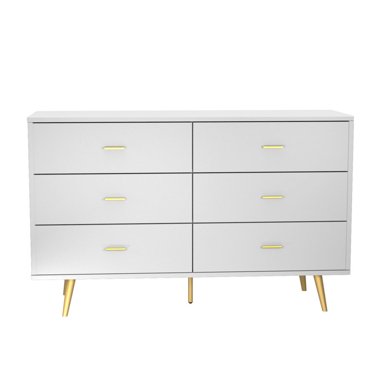 Riebling 47.24'' W 6 - Drawer Dresser, White