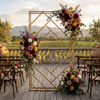 7.2ft Stainless Steel Wedding Arch Stand | Extra Tall Floral Backdrop for Ceremonies & Receptions | Heavy Duty Metal Frame