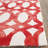 Amekia Hand Tufted Wool/Cotton Geometric Rug in Red/Ivory-153667352