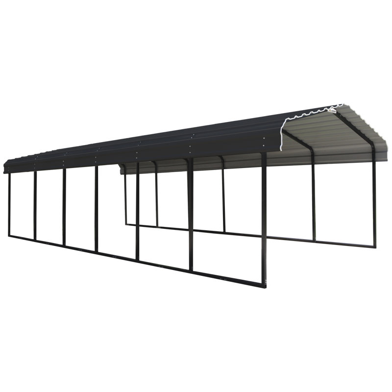 Galvanized Steel Carport, 12X29X7, 84'' H x 144'' W x 348'' D