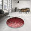 Tapis abstrait en laine rouge-996461997