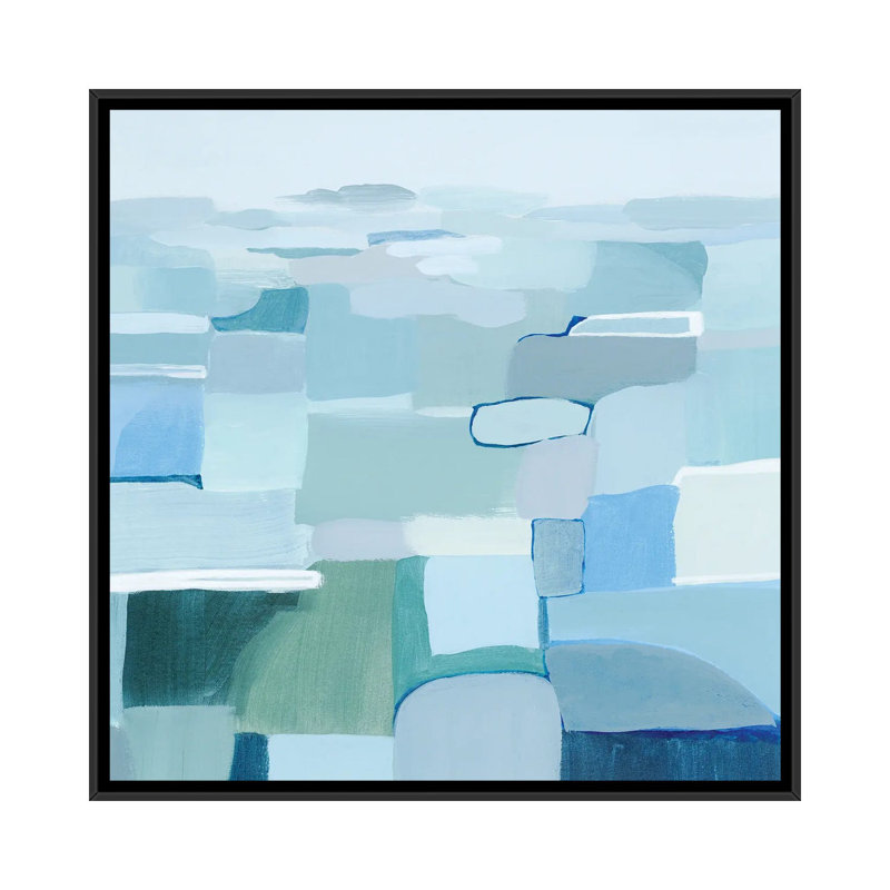 «Wave Crest Abstract II» par Grace Popp - reproduction d'art, Pas de tapis, Toile encadrée noire