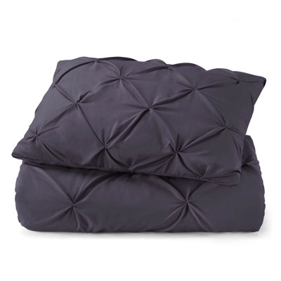 Double Brushed Pleated Duvet Cover Set