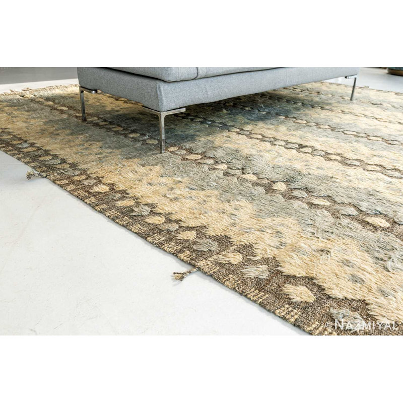 Tapis géométrique texturé moderne délavé