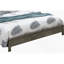 Élégant grand lit gris au design robuste-411290802