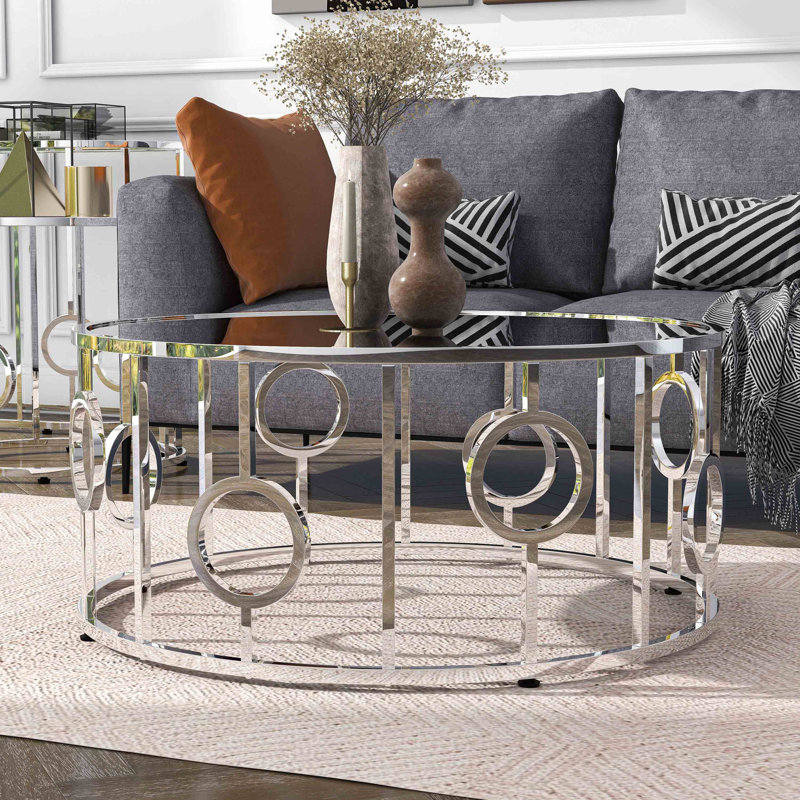 Chequetta Glass Top Single Coffee Table