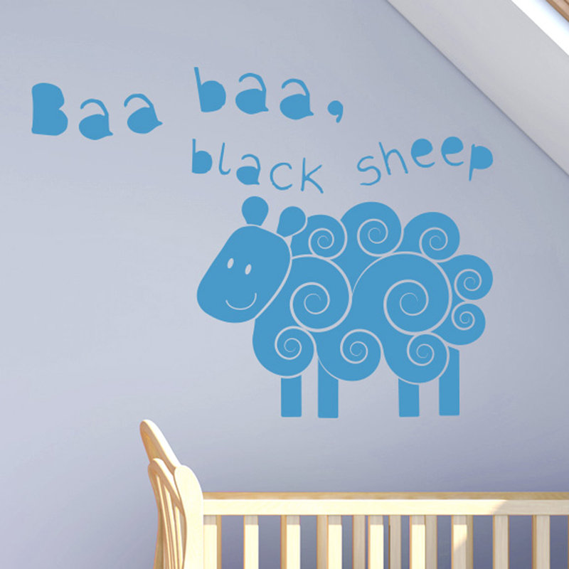 Animals Non-Wall Damaging Wall Decal, Blue