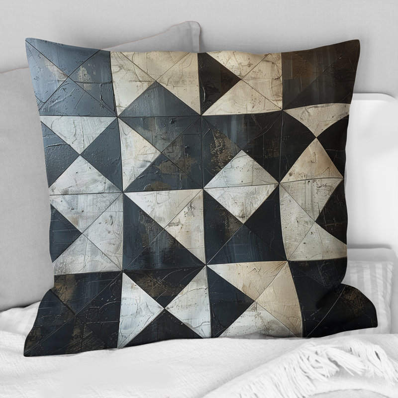 Coussin White White Diamond I - Traditional, H 16 po x l 16 po