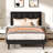 Mauriciu Platform Bed Frame with Button Tufted Headboard and Wooden Slats Support-1128238669-1128238665