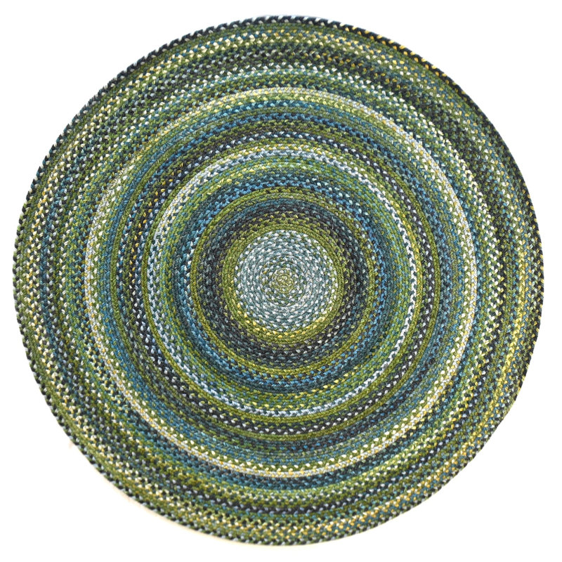 Blue Ridge_Multi Green_0298CS, Round 5'6" x 5'6"