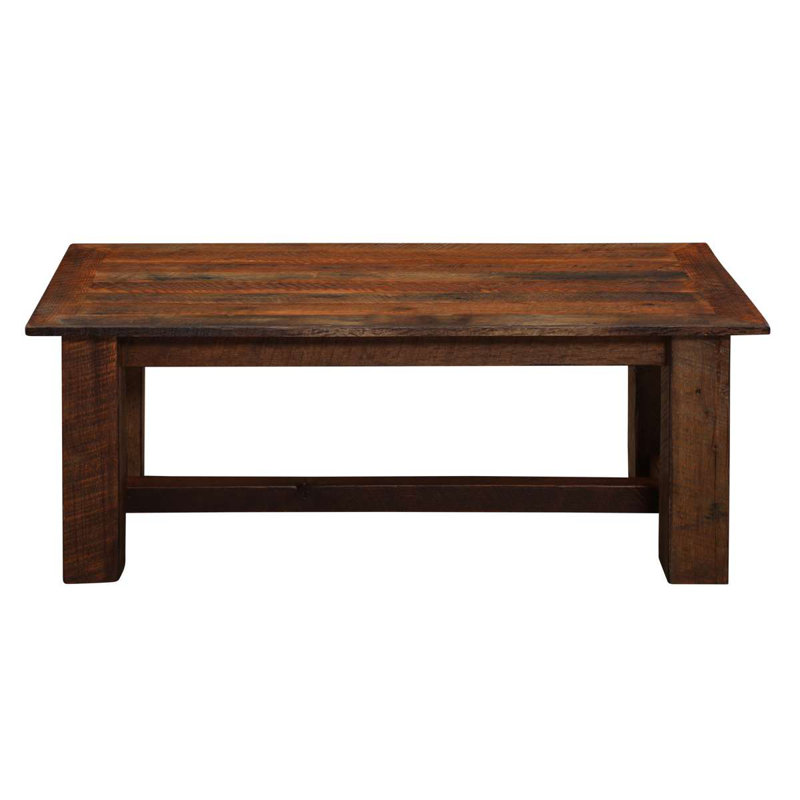Fireside Lodge Barnwood Rectangle Coffee Table - 48" x 24" - Standard, 18" H x 48" L x 24" W