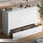  Murphy Bed Queen with Charging Station & Storage Drawers, White-524526257