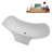 67" Streamline Soaking Matte White Stone Resin Freestanding Tub and Tray With Internal Drain in Polished
