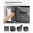 Storage Cubes, 11.8-Inch Non-Woven Fabric Bins With Double Handles, Set Of 6, Closet Organizers For Shelves, Foldable, For Clothes, Classic Black-119372141-119372146