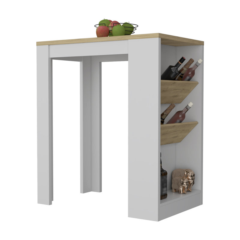 Cecil Kitchen Island, 3-Tier Shelf, Manufactured Wood Top