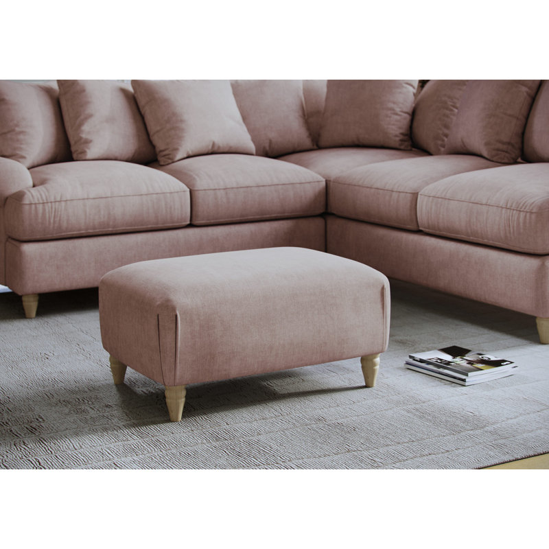 Eluster Upholstered Footstool, Pink