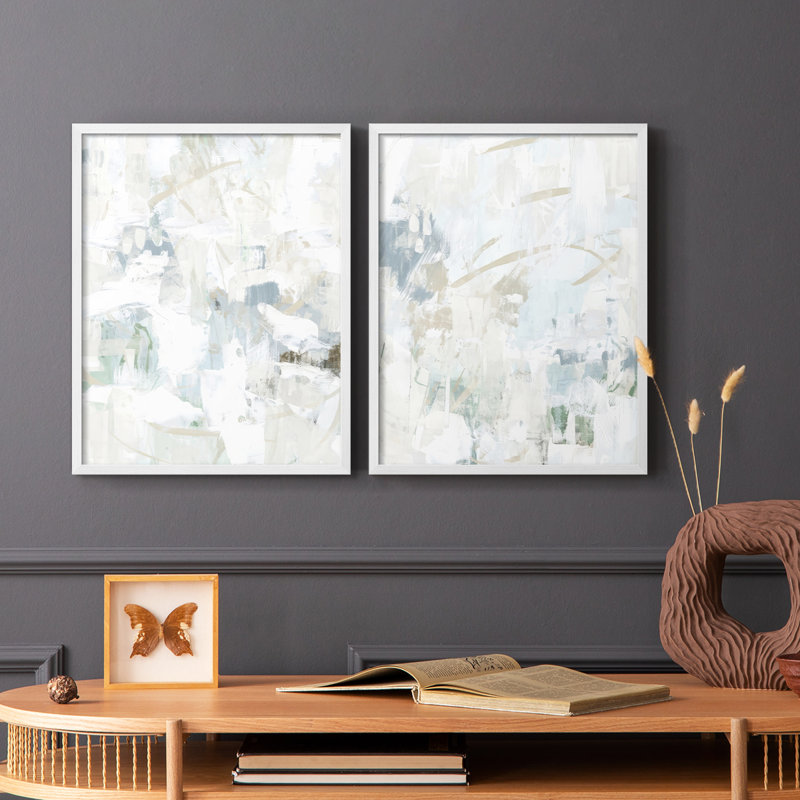 Impasto Poem III - reproduction encadrée de qualité supérieure - prête à être accrochée - aucun clou requis - aucun clou requis
