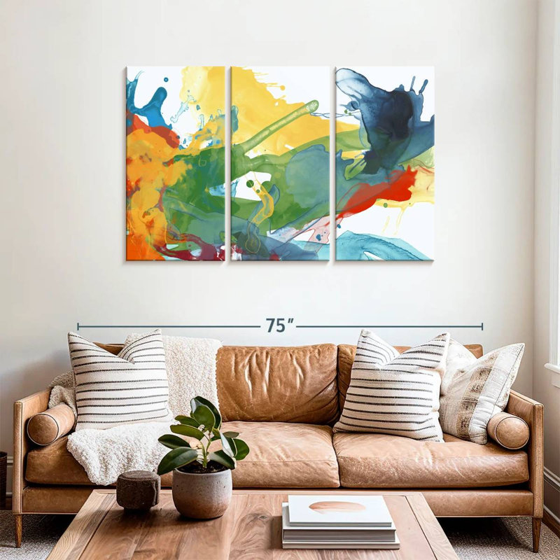 Avery Primary Abstract I, 36" H x 57" W
