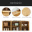 Buffet 67 pouces moderne ondulé, armoire de rangement à contour incurvé, armoire à 6 portes avec fonction de rangement, convenant à la cuisine / chambre à coucher / salon, L 67,0 po x l 15,7 po x H 27,7 po-701821722-701821724