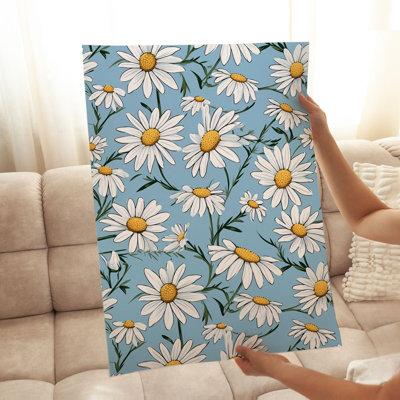 Floral Daisy Flowers VIII Modern Unframed Art Print