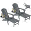 Chaise Adirondack pliante et réglable en PEHD Celese avec repose-pieds-806725153
