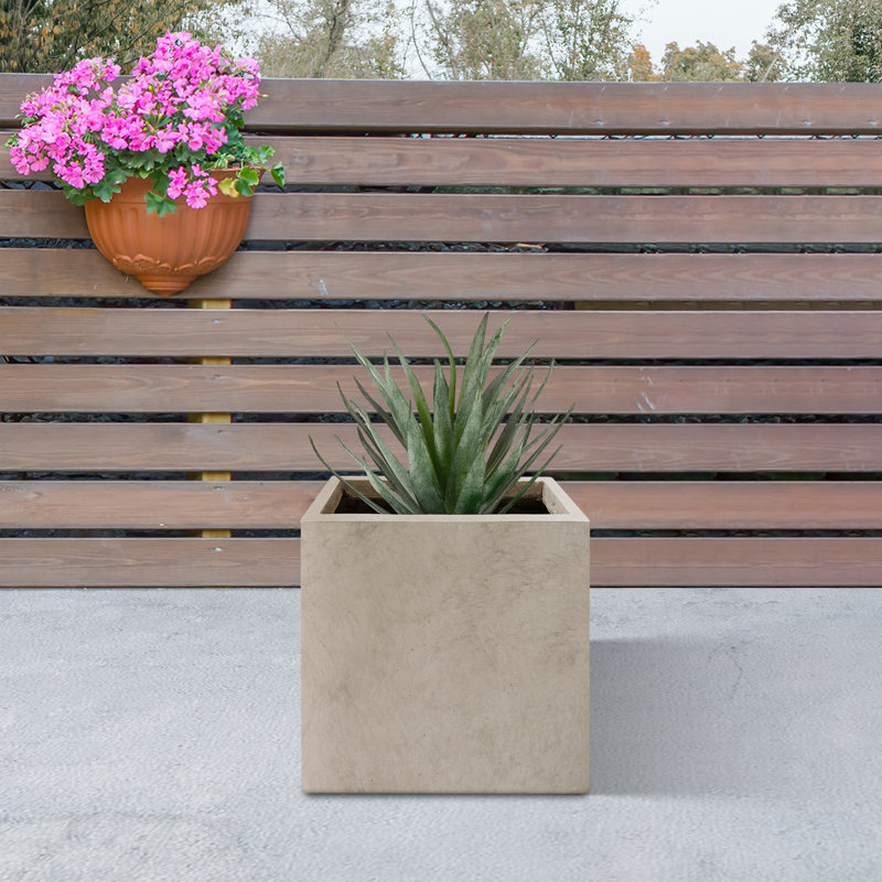 Nidorf Pot Planter, 12.6" H x 12.6" W x 12.6" D, Weathered