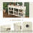  58" Long Sofa Table With Storage Retro Console Table With 3 Drawers & Open Shelves