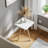 InterGo Modern Nesting Square End Table - Stylish Wooden Living Room Furniture, Minimalist Side Table, Lyell Small Coffee Table