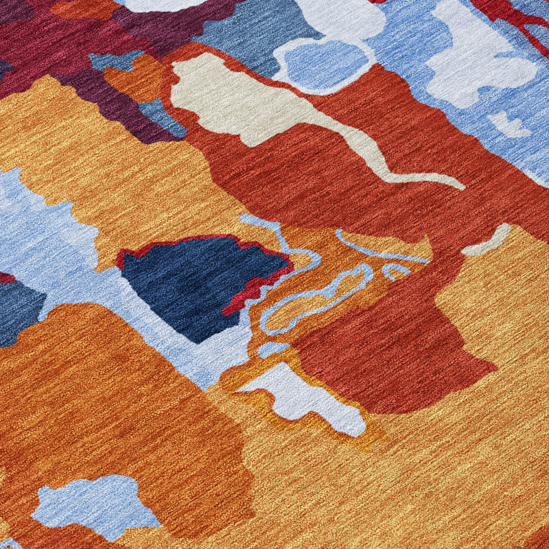 Mysa Copper Washable Indoor-Outdoor Rug - , 8' x 8'