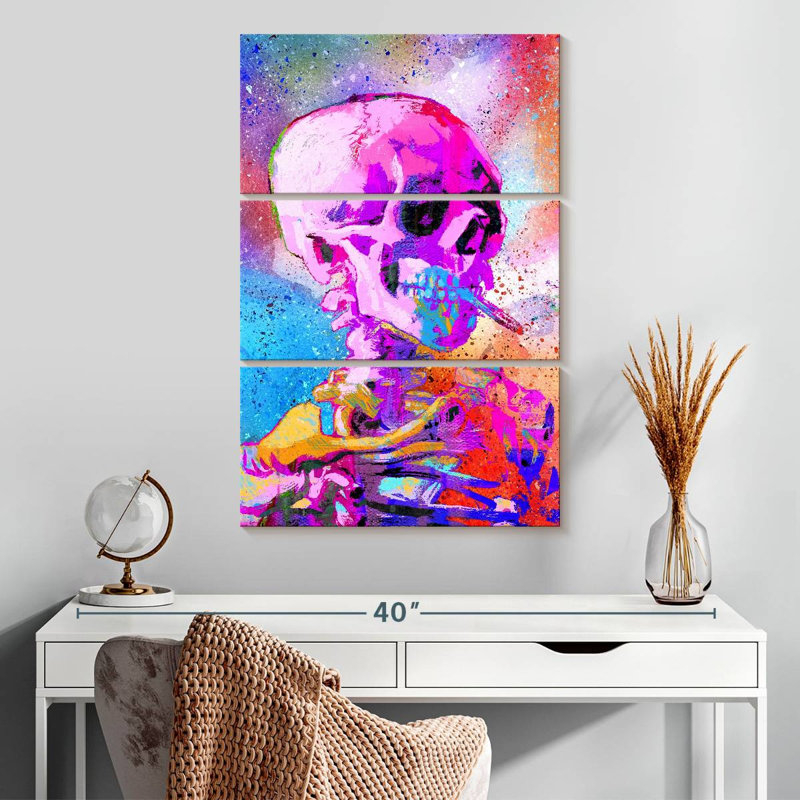 Kerner Skull Smoking I, 32" H x 20" W