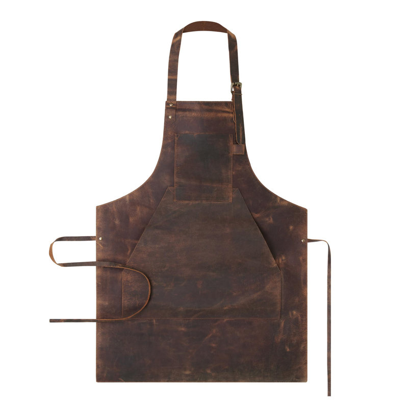 Solid Colour Leather Grilling, Brown