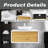 36" Wall Mounted Bathroom Vanity With White Solid Surface Top