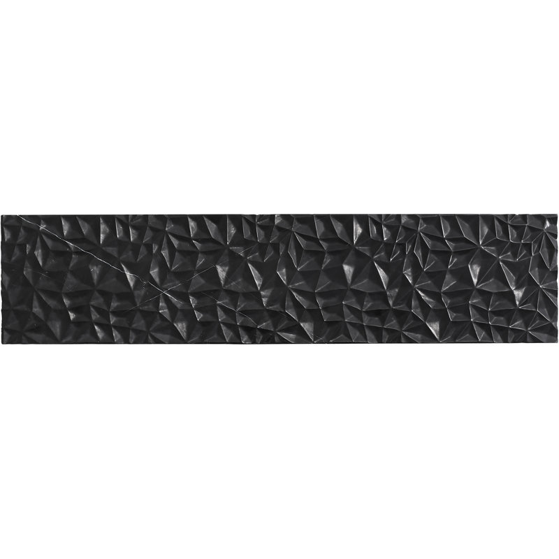 Tailor Carved Stone Insert, Nero Marquina Marble