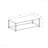 Transitional Rectangular Accent Cocktail Coffee Table 42" L Brown Tile Brown Metal