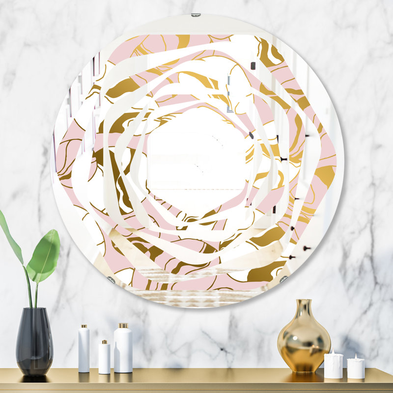 Miroir mural Whirl Marble II, H 31,5 po x l po