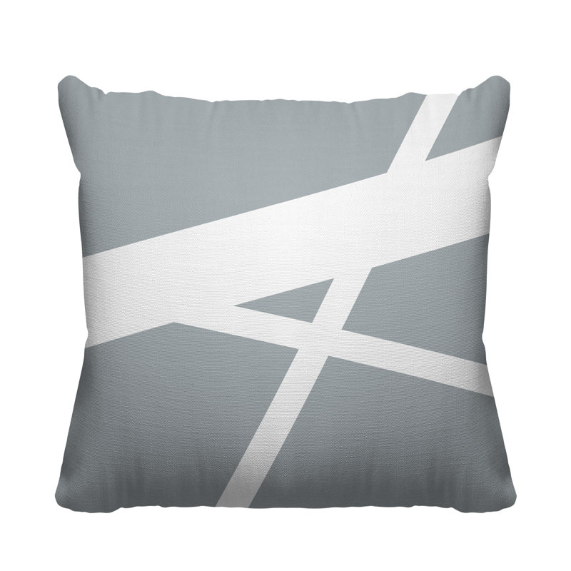 Seward Outdoor Reversible Throw Pillow, 17W" x 17H", Grey