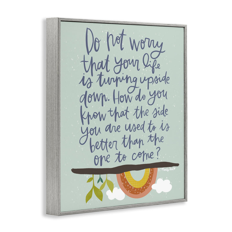 Giclée encadrée par une phrase pleine d'espoir, design par Mandy Ford Art + Illustration, H 20 po x l 16 po